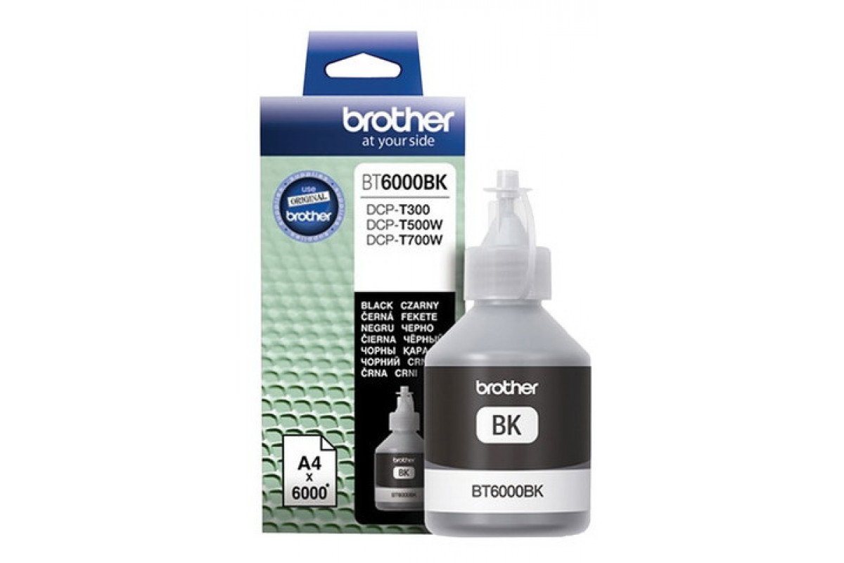 Картридж струйный Brother BT6000BK черный (6000стр.) для Brother DCP-T300/T500W/T700W