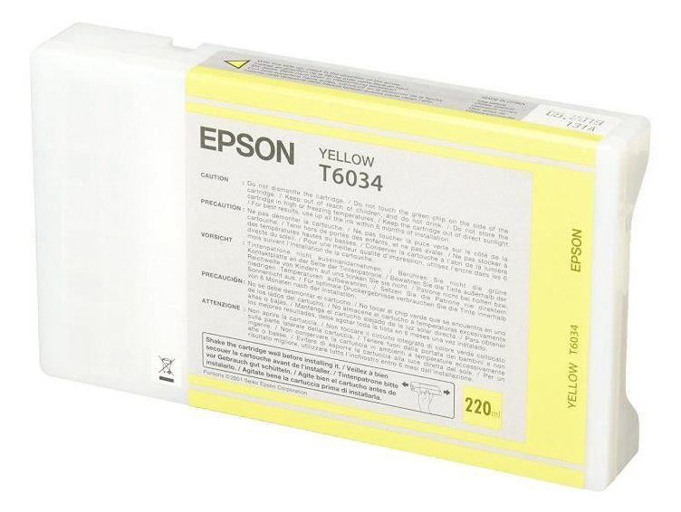 Картридж струйный Epson T6034 C13T603400 желтый (220мл) для Epson St Pro 7880/9880