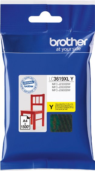Картридж струйный Brother LC3619XLY желтый (1500стр.) для Brother MFC-J3530DW/J3930DW