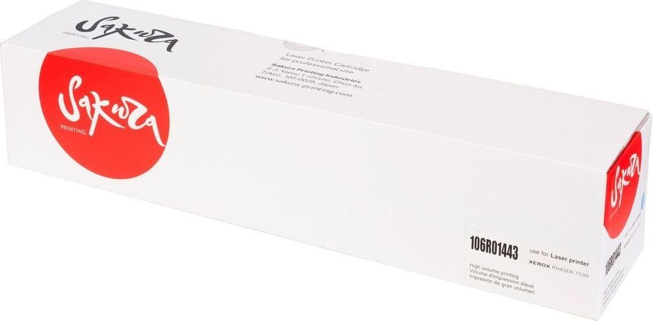 Картридж Sakura SA106R01443 для Xerox Phaser 7500, голубой, 17 800к.