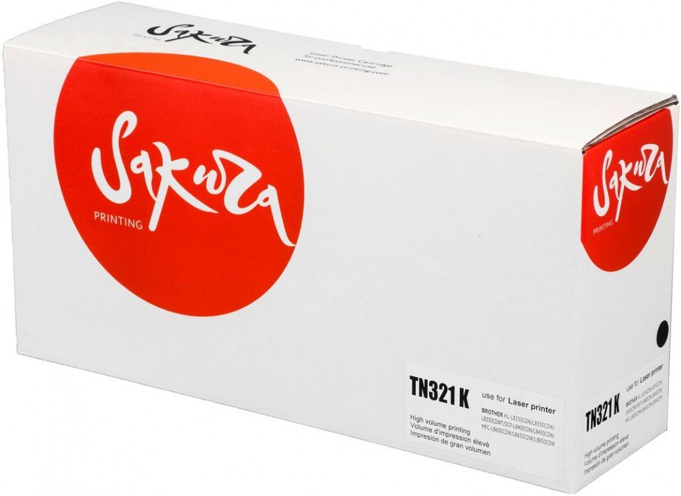 Картридж Sakura SATN321BK для Brother HL-8250/8350, DCP-8400/8450, MFC-8650, черный, 2 500к.