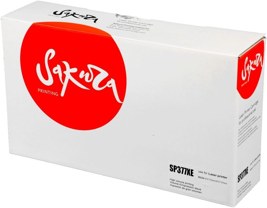Картридж Sakura SASP377XE для Ricoh Aficio SP 377 Series, черный, 6 400 к.