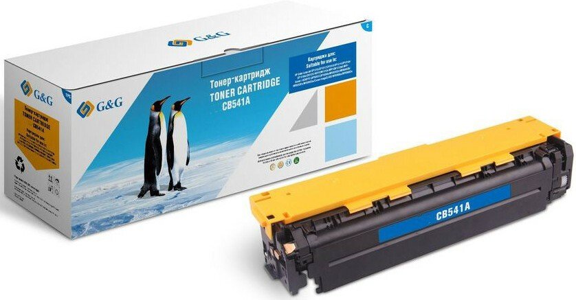 Картридж лазерный G&G GG-CB541A CB541A голубой (1400стр) для HP CLJ CP1215/CP1217/CP1510/CP1514/CP1515n/CP1518ni/CM1312 MFP/CM1312n MFP/CM1312nfi MFP