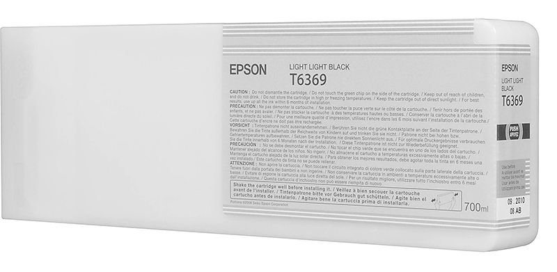 Картридж струйный Epson T6369 C13T636900 светло-серый (700мл) для Epson Stylus Pro 7900/9900