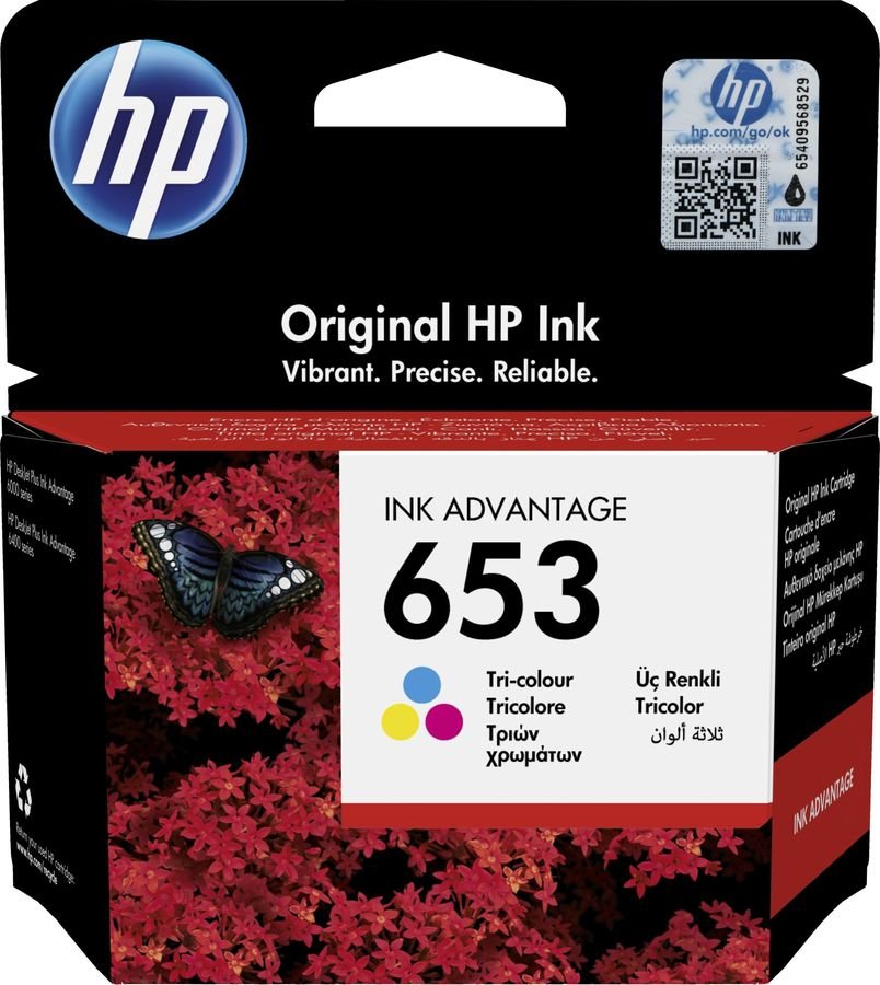 Картридж HP 3YM74AE#BHK 653 Tri-color Original Ink Advantage Cartridge