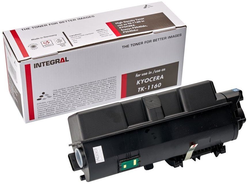 Тонер-картридж Integral TK-1160 (12100171) для Kyocera-Mita M2040dn, M2540dn, M2640idw, P2040dn, P2040dw, P2235dn, P2235dw (7 200 стр), с чипом