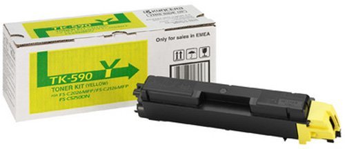 Тонер-картридж TK-590Y 5 000 стр. Yellow для FS-C2026MFP/C2126MFP/C2526MFP/C2626MFP/C5250DN, P6026CDN/P6526CDN