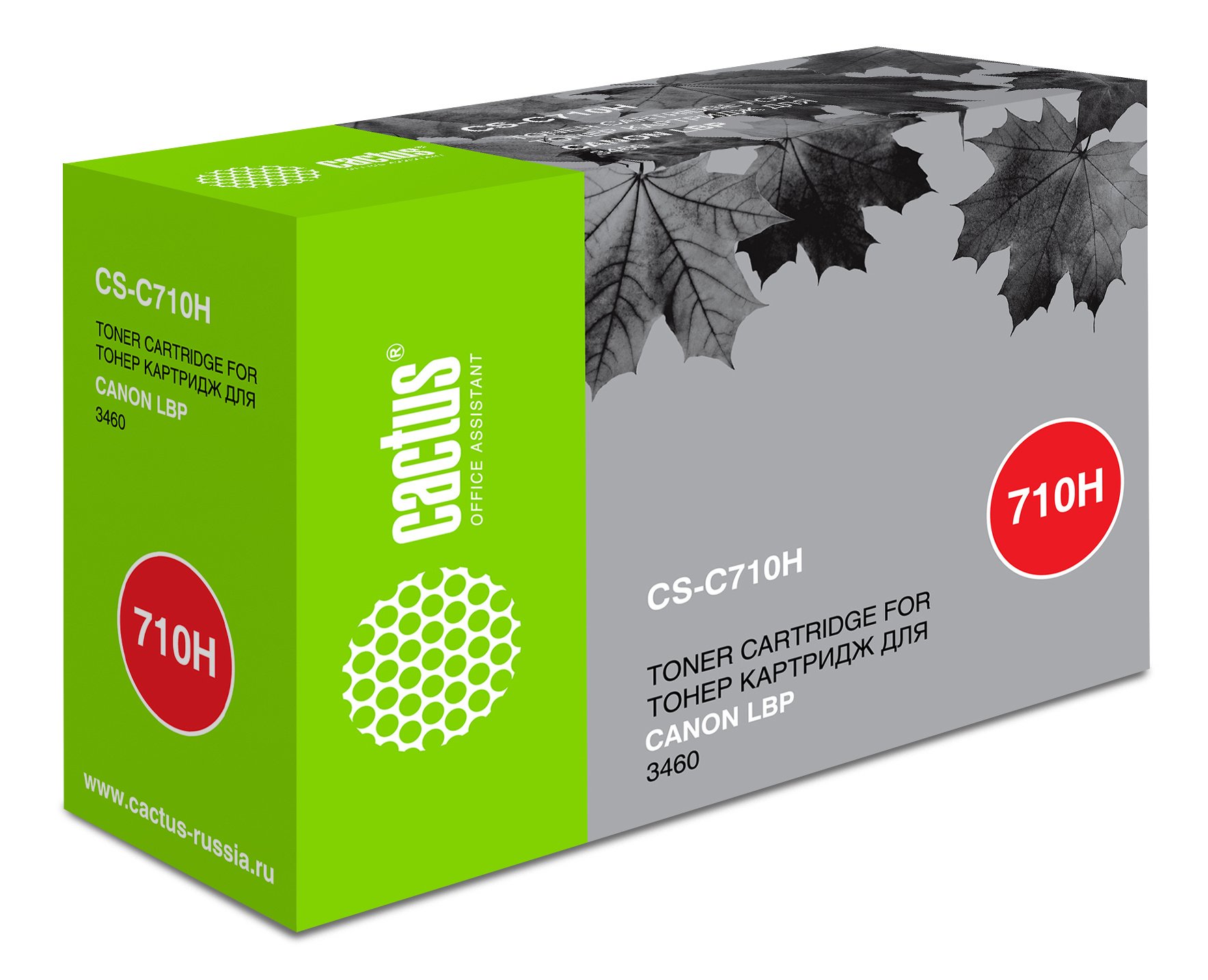Тонер Картридж Cactus CS-C710H черный для Canon LBP3460 (12000стр.)