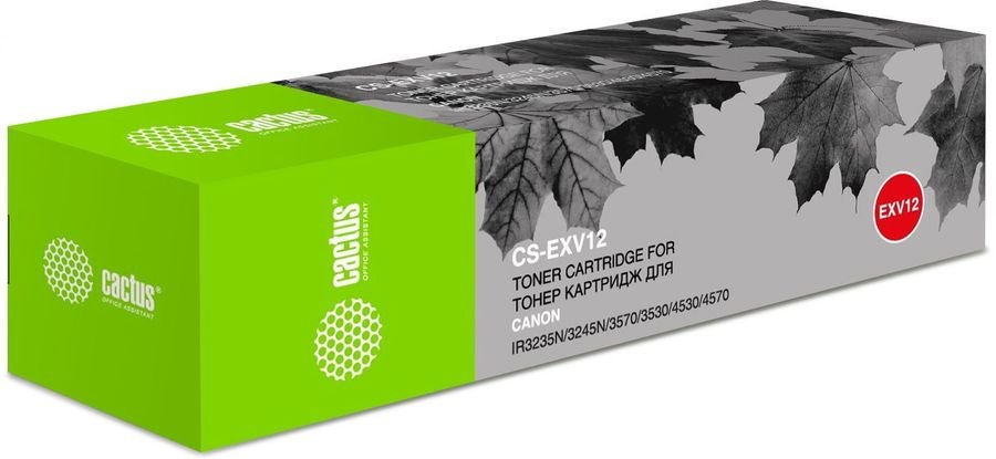 Тонер-картридж Cactus CS-EXV12 для МФУ Canon IR3035/3045/3530, черный, 24000 стр. (туба 1060 г.)