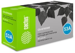 Тонер Картридж Cactus CS-Q7553AS черный для HP P2014/P2015/M2727 (3000стр.)
