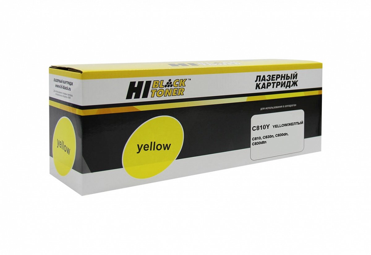 Тонер-картридж Hi-Black (HB-44059117/44059105) для OKI C810/830, Y, 8K