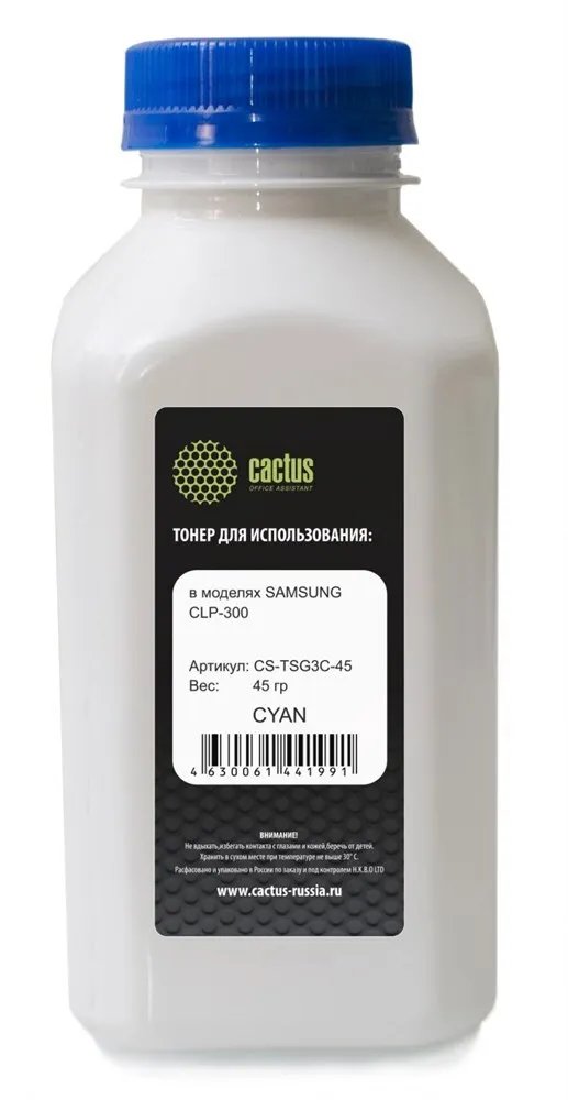 Тонер Cactus CS-TSG3C-45 голубой для Samsung CLP Universal