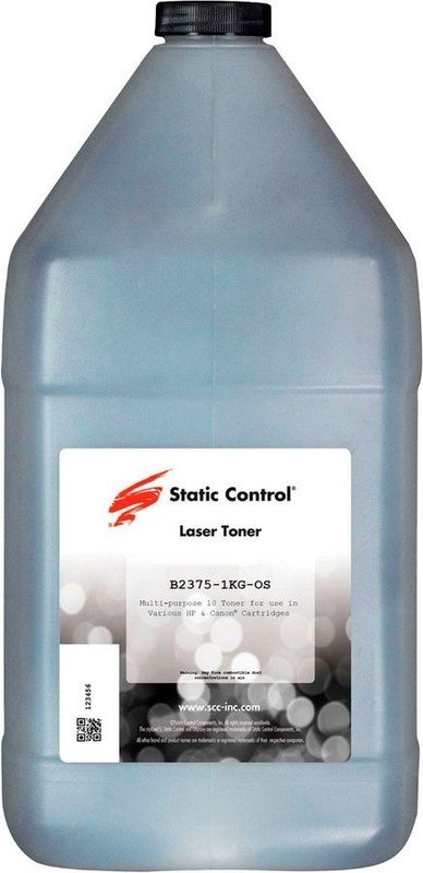 Тонер Static Control B2375-1KG-OS бутыль 1 кг, черный, совместимый для Brother HL-2375