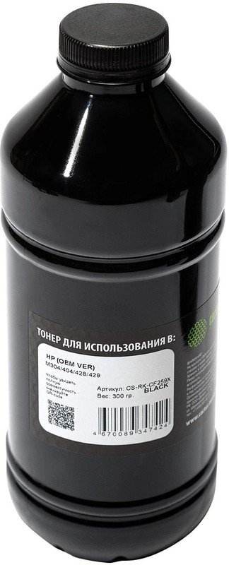 Тонер Cactus CS-RK-CF259X черный флакон 300гр (в компл. чип) для принтера HP (OEM VER) M304/404/428/429