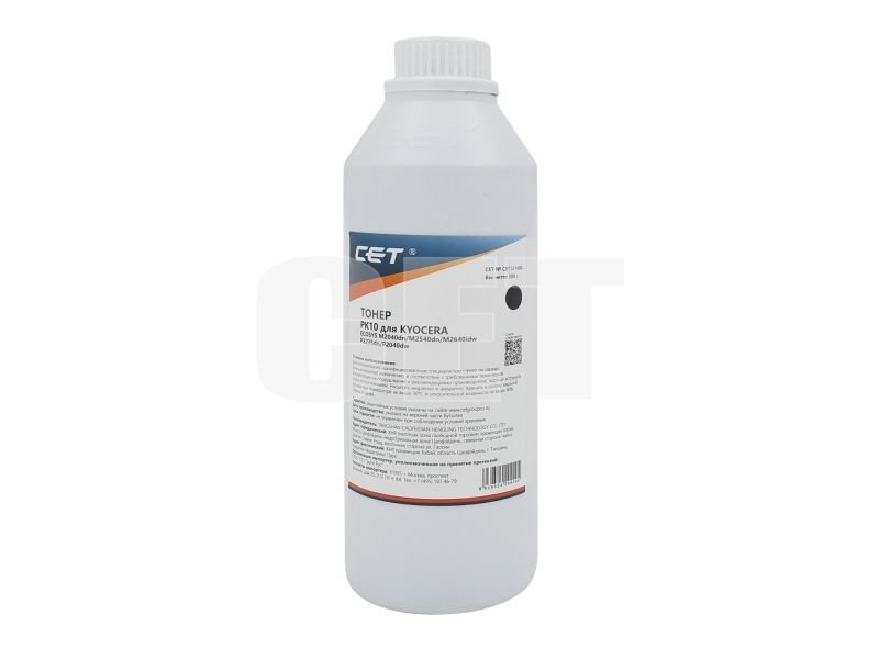 Тонер Cet PK10 CET121480 черный бутылка 300гр для принтера Kyocera Ecosys M2040dn/M2540dn/M2640idw/P2235dn/P2040dw