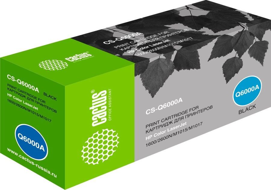 Тонер Картридж Cactus CS-Q6000A черный для HP 1600/2600N/M1015/M1017 (2500стр.)