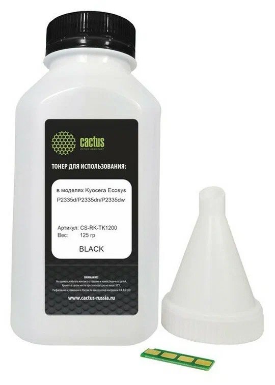 Тонер Cactus CS-RK-TK1200 черный для Kyocera Ecosys P2335d/P2335dn/P2335dw (в компл.:чип)