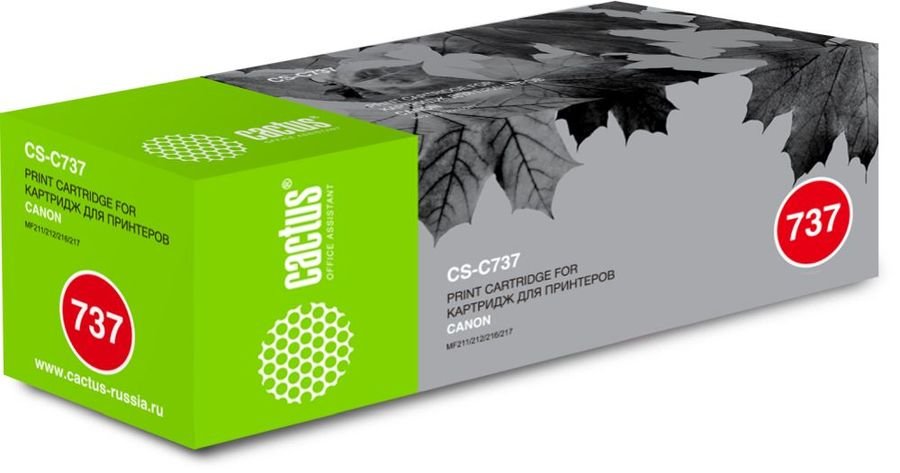 Тонер Картридж Cactus Cactus CS-C737 черный для CANON MF210/211/212/216/217/220 (2400стр.)