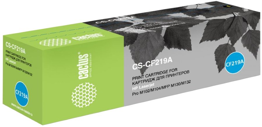 Картридж Cactus CF219A фотобарабан для HP LaserJet M104a Pro/M104w Pro/M132a Pro/M132fn Pro (12000стр) с чипом