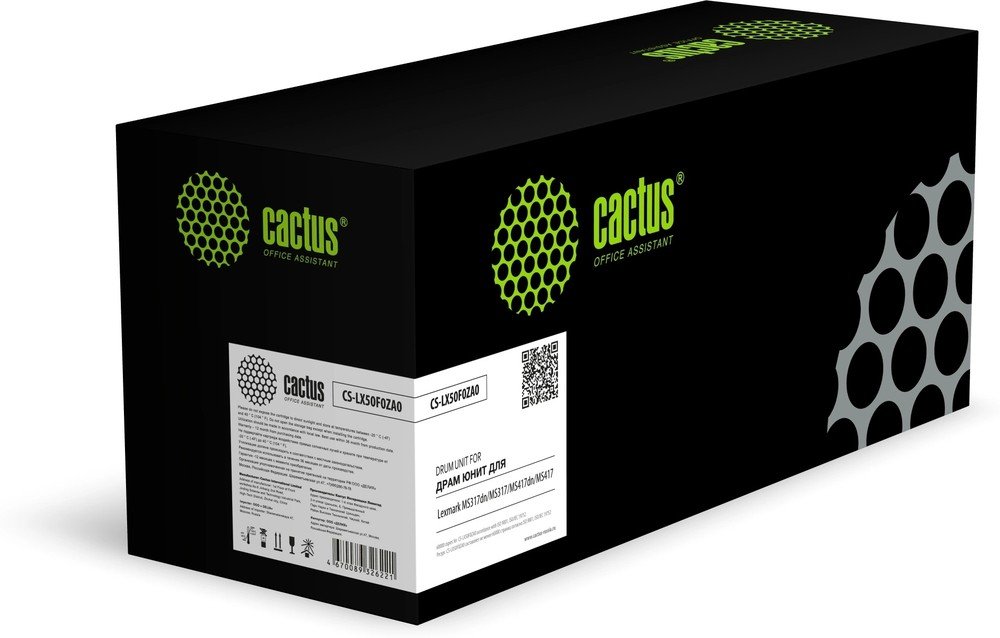 Блок фотобарабана Cactus CS-LX50F0ZA0 50F0ZA0/50F0Z00 ч/б:60000стр. для MX310/MS312/MS410/MX510/MS510/MS610/MX610/MX611/MS611 Lexmark