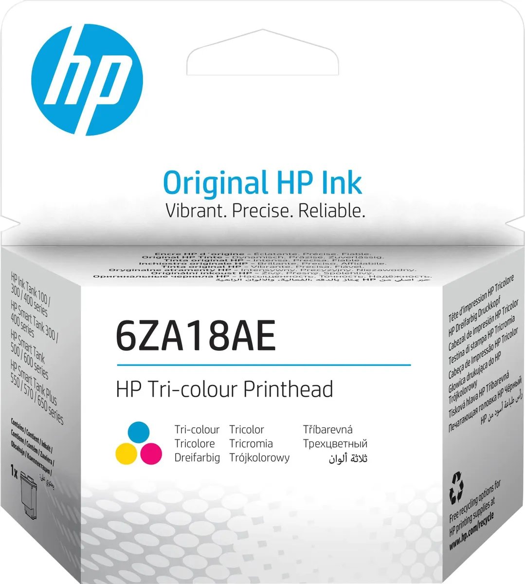 Печатающая головка HP 6ZA18AE трехцветная для HP InkTank 100/300/400 SmartTank 300/400/500/600 SmartTankPlus 550/570/650