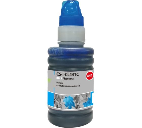 Чернила Cactus CS-I-CL441C голубой 100мл для Canon Pixma MG2140/MG3140