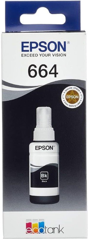 Чернила Epson 664 C13T664198 (аналог C13T66414A) черный 70мл для Epson L100