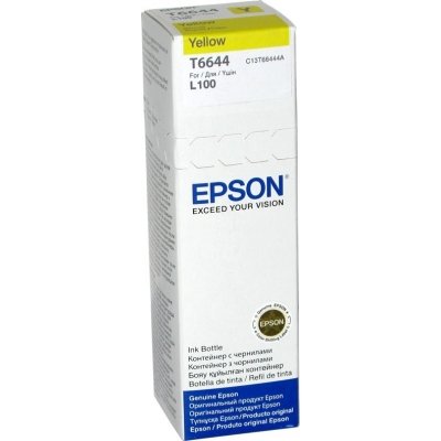 Чернила Epson L100/L200/L110/L120/L1300/L210/L222/L300/L312/L350/L355/L362/L456/L550/L555/L566 (O) C13T66444A/C13T664498, Yellow, 70ml