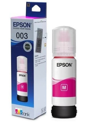 Чернила Epson 003 C13T00V398 65 мл, пурпурный, оригинальные для Epson L3100, L3101, L3110, L3150, L3151, L3156, L3160, L3260, L3266, L5190, L5290