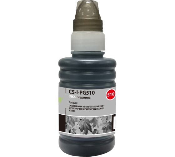 Чернила Cactus CS-I-PG510 черный пигментный 100мл для Canon Pixma MP240/MP250/MP260/MP270