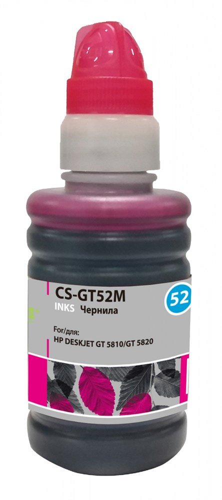 Чернила Cactus CS-GT52MB M0H55AE пурпурный 100мл для HP DeskJet GT 5810/5820/5812/5822