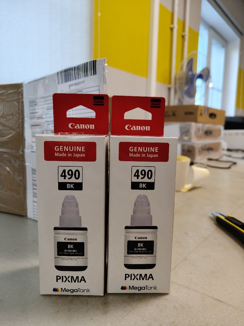 Чернила Canon GI-490 BK для Pixma G1400/G2400/G3400, Black, 135 мл., (0663C001)