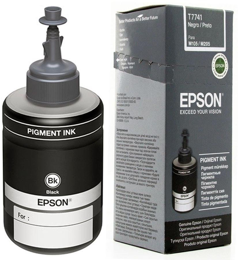 Чернила Epson M100/105/200/205 (O) C13T77414A, black, 140ml