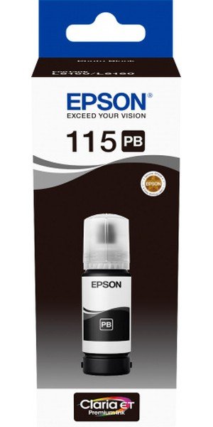 Чернила Epson 115 C13T07D14A черный фото 70мл для Epson L8160/8180