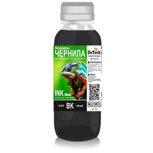 Водорастворимые чернила DeTech для:DT-HP300BP Black Pigment 100мл