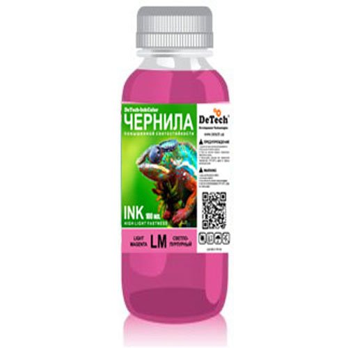 Водорастворимые чернила DeTech для/Epson Syblimation:DT-ES550LM Light Magenta 100мл