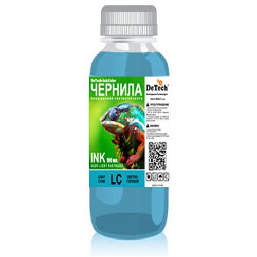 Водорастворимые чернила DeTech для/Epson universal photo:DT-EU15LС Light Cyan 100мл