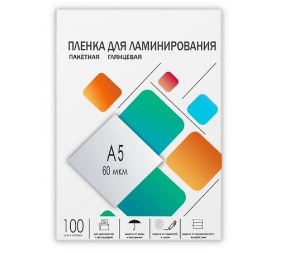 Пленка для ламинирования Гелеос LPA5-60 А5 154х216мм 60мик 100шт