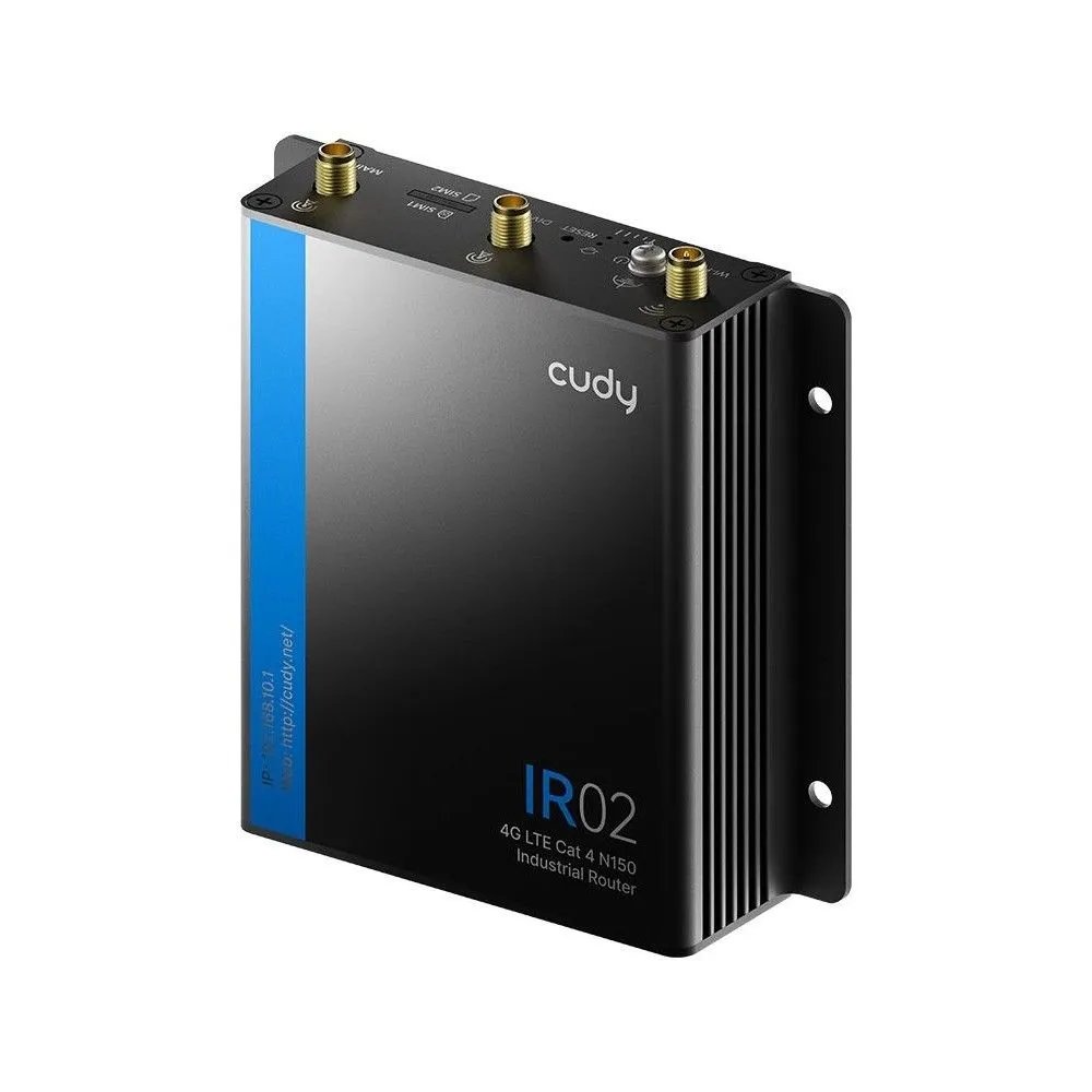 Промышленный маршрутизатор Cudy IR02 с поддержкой Wi-Fi N150 и  4G  LTE категории  4