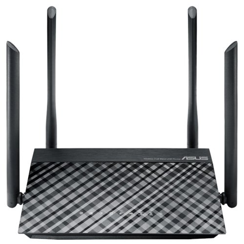 ASUS RT-AC1200, Dual-band Wi-Fi Router, 1167Mbps, 2.4GHz+5.1GHz, 802.11ac+4xLAN RG45 10/100+1xWAN 10/100+1xUSB2.0) 4x 5dBi ext Antenna