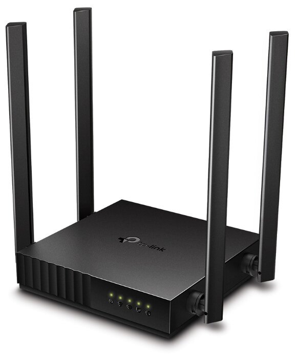 TP-LINK Archer C54, AC1200 Wireless Dual Band Router, 867 at 5 GHz +300 Mbps at 2.4 GHz, 802.11ac/a/b/g/n, 1 10/100 Mbps WAN port + 4 10/100 Mbps LAN ports, 4 external 5dBi antennas, support MU-MIMO, Beamforming, support L2TP Russia/PPTP Russia/PPPoE Russ