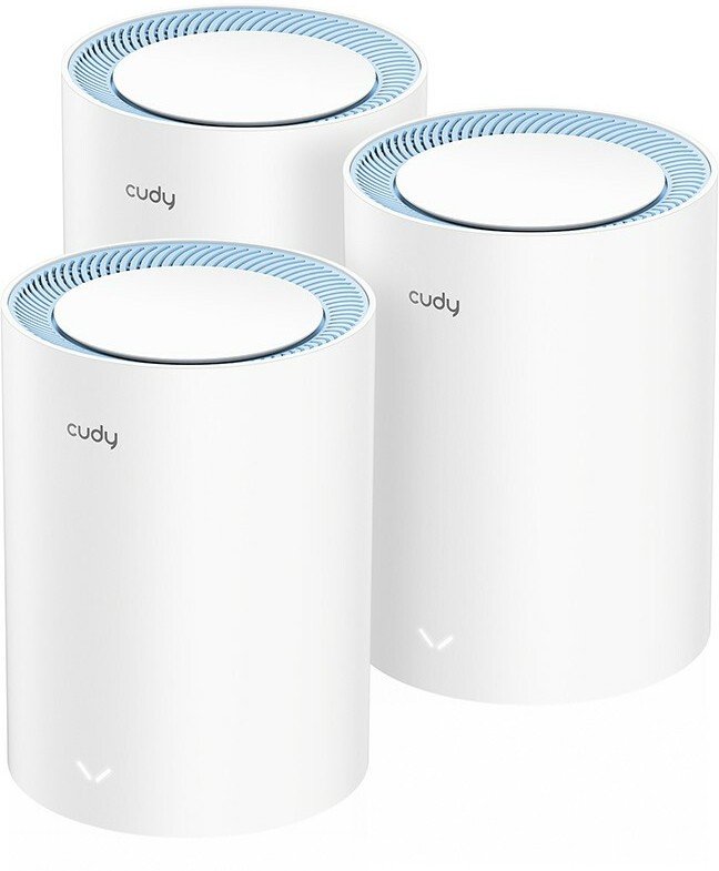Cudy M1200 (3-Pack) Бесшовный Mesh роутер Cudy M1200 (3-Pack) AC1200 10/100BASE-TX белый