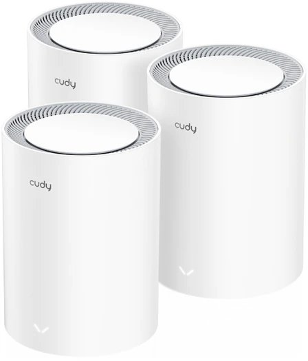 Cudy M3000(3-Pack) V2 Mesh-система 2,5-гигабитная Wi-Fi 6 AX3000, 2,4/5ГГц, до 2976Мбит/с, LAN 1x1Гбит/с