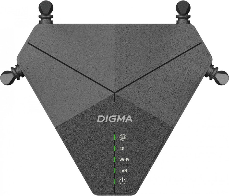 Роутер беспроводной Digma DWR-N302LTE N300 10/100BASE-TX/3G/4G cat. 4 черный