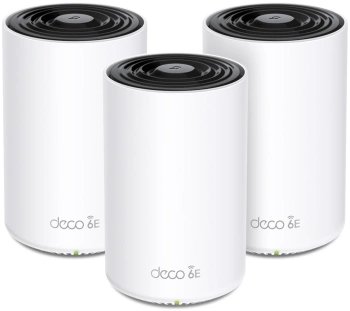 Бесшовный Mesh роутер TP-Link Deco XE75 AXE5400 10/100/1000BASE-TX белый (упак. 3шт)