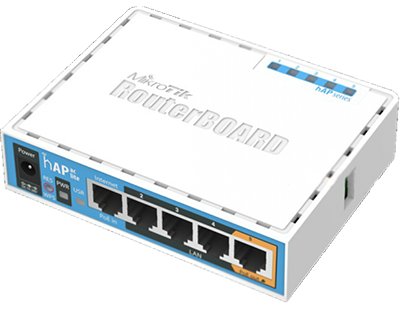 MikroTik RouterBOARD RB952Ui-5ac2nD (hAP ac Lite), Dual-Band Wi-Fi Роутер, 2.4/5GHz, 802.11a/b/g/n/ac, MIMO 2x2, 5xLAN, USB, поддержка 3G/4G модемов