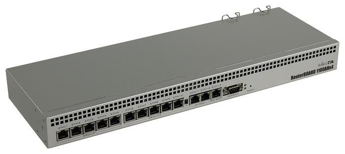 MikroTik RB1100AHx4 Маршрутизатор 7.5 Гбит/с, 13x 1G Ethernet, 1х microSD, 802.3at