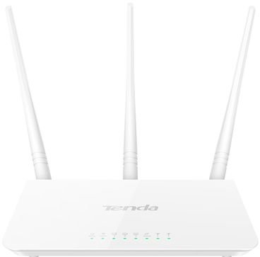Tenda F3, Wi-Fi Роутер, 300 Mbps at 2.4 GHz, 802.11b/g/n, 1 port WAN 10/100 Mbps + 3 ports LAN 10/100 Mbps, 3 5dBi external antennas