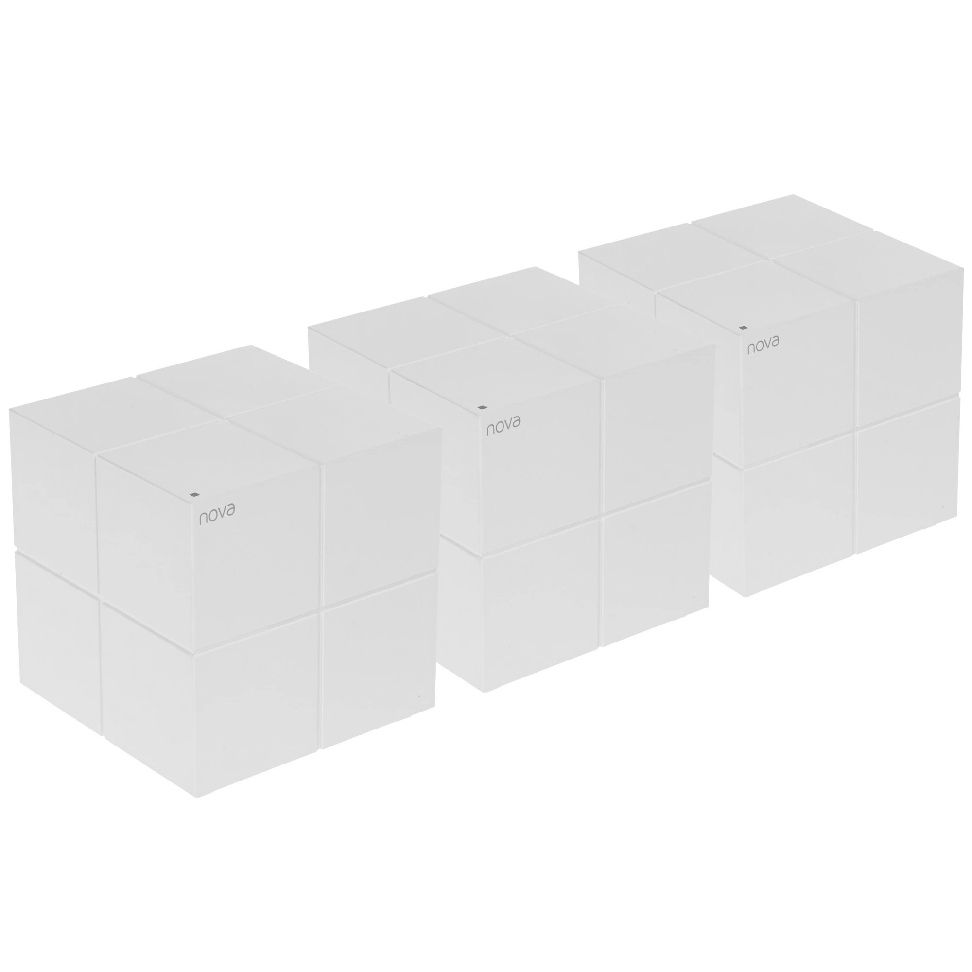 Mesh-комплект TENDA nova MW6-3, AC1200, 3-х роутеров, 2 x 10/100/1000Mbps RJ45 ports, белый (1/6)
