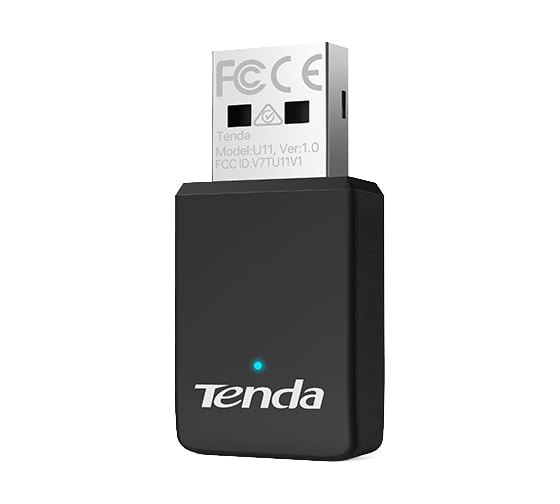 Tenda U11 Двухдиапазонный Wi-Fi адаптер 2,4/5ГГц, до 900Мбит/с, подключение USB, внутренняя антенна